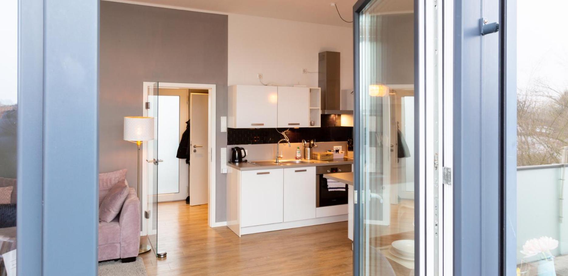 奥尔登堡Micasa Ol - Modernes Penthouse - Stellplatz - Kueche - Wlan - Dachterrasse公寓 外观 照片