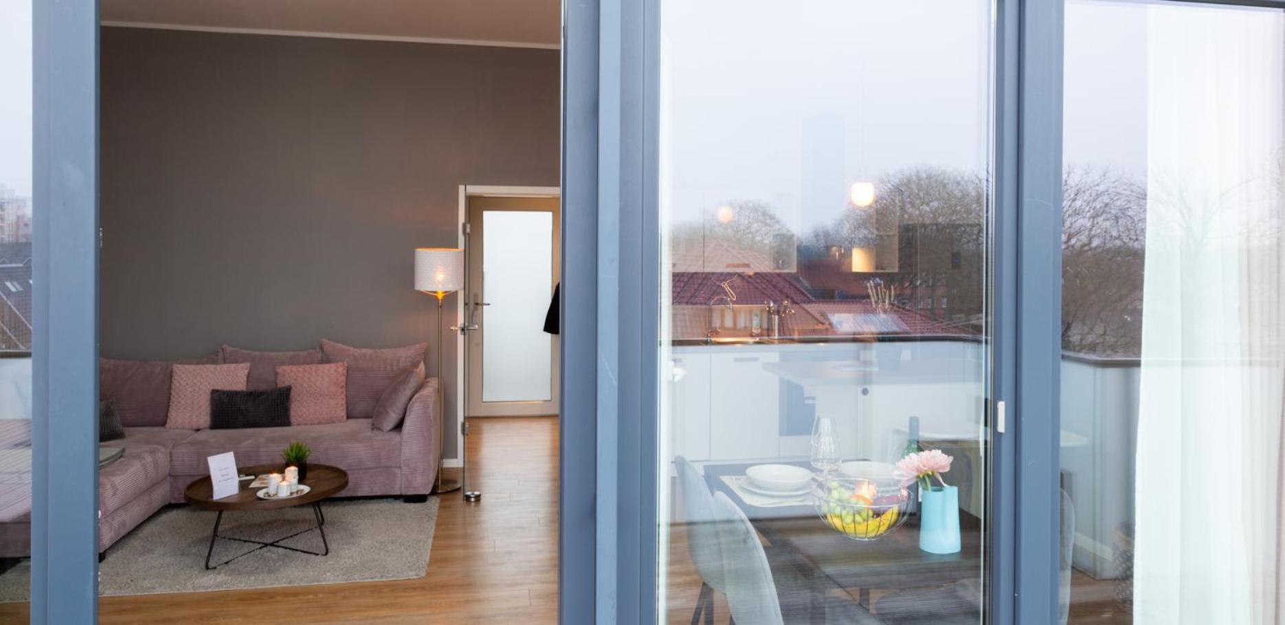 奥尔登堡Micasa Ol - Modernes Penthouse - Stellplatz - Kueche - Wlan - Dachterrasse公寓 外观 照片